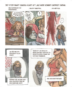 Utdrag ur serieantologin "Kvinnor ritar bara serier om mens" (Kartago Förlag, 2013)