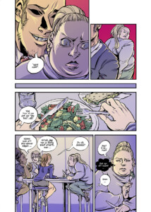 Utdrag ur serien "Boss Lady" från serieantologin "Draw the line" (Doob förlag, 2018).